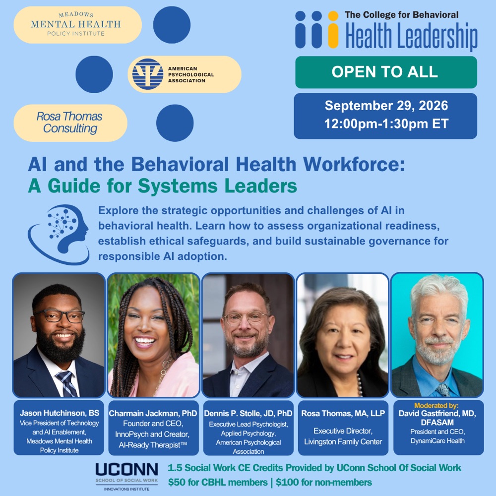 AI and the Behavioral Health Workforce: A Guide for Systems Leaders